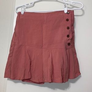 Zara coral pink skirt with built in shorts